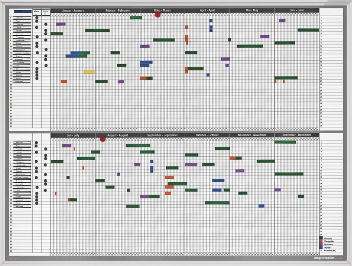 Produktbild Magnetoplan Aktivitäten- & Urlaubsplaner, 7-Tage-Woche (120 x 90 cm)