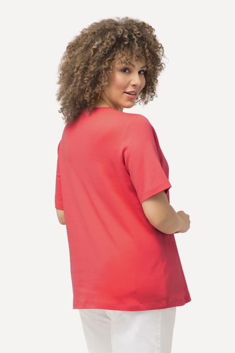 Produktbild Ulla Popken Shirt, doppellagige Vorderseite, Slim, Rundhals, Halbarm (56)