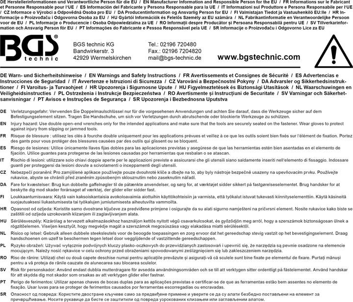 Produktbild BGS Doppel-Maulschlüssel SW 21 x 23 mm (21 mm, 23 mm)