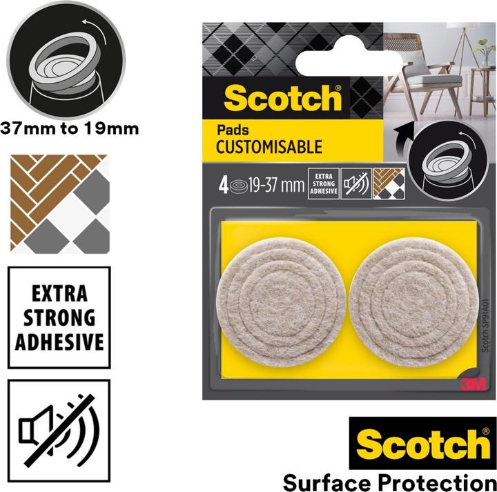 Produktbild Scotch Stuhlbeingleiter (Filzgleiter, 4 Stk.)