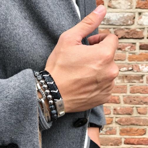 Produktbild Rebel & Rose 2 Stranded 925 Earth Armband (17.50 cm, Leder)