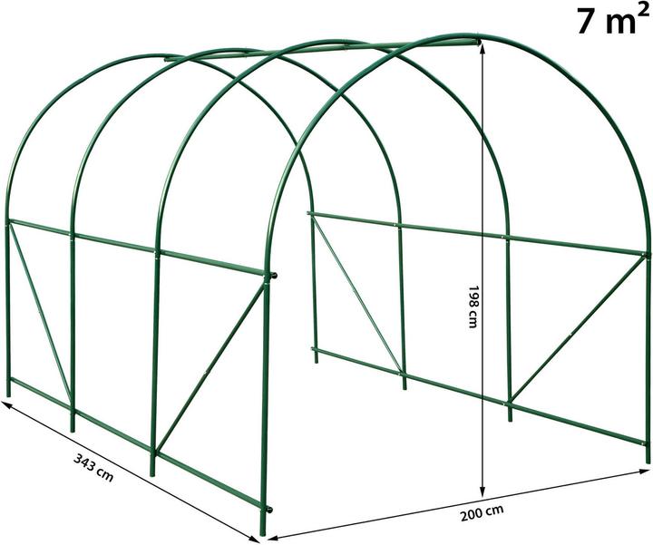 Actual product image tectake Greenhouse foil tunnel