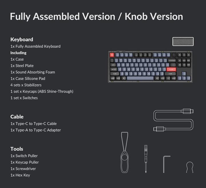 Actual product image Keychron V3 Knob Version (CH, Cable)
