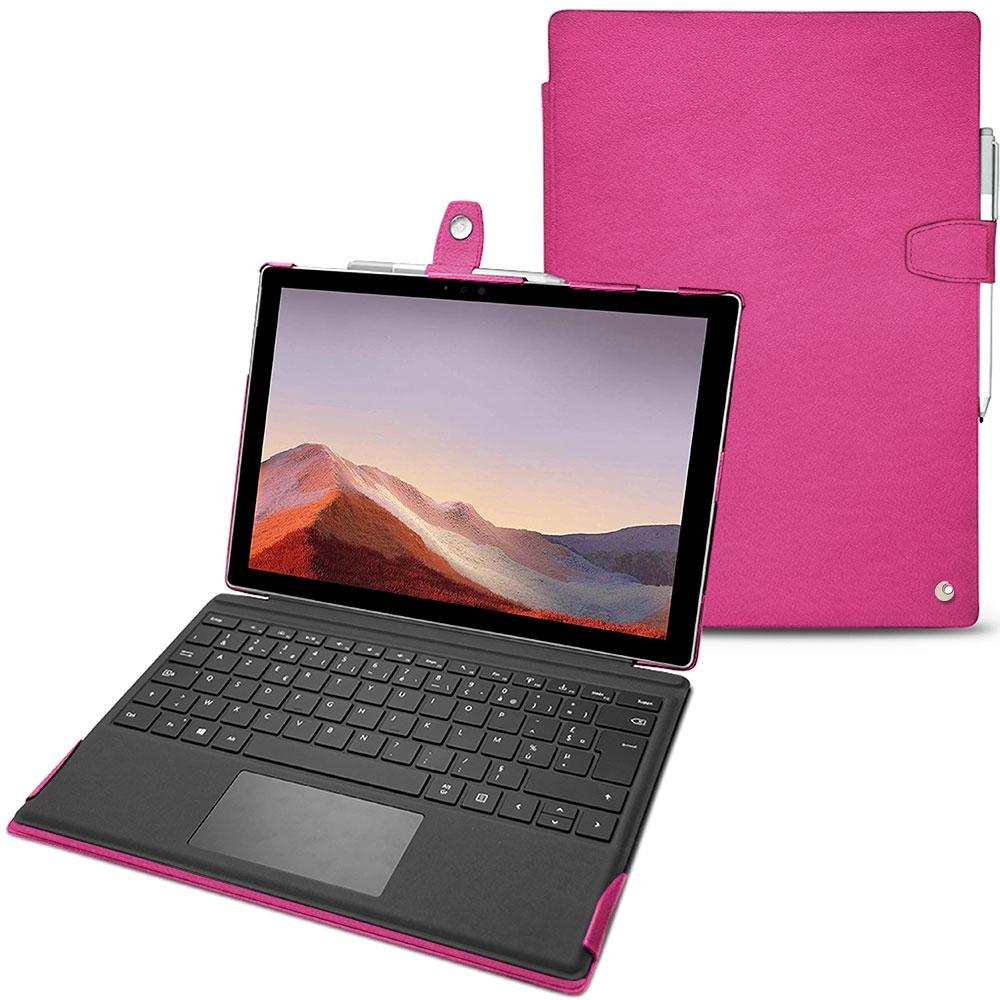 Noreve Lederschutzhülle (Microsoft Surface Pro 7), Tablet Hülle, Rosa