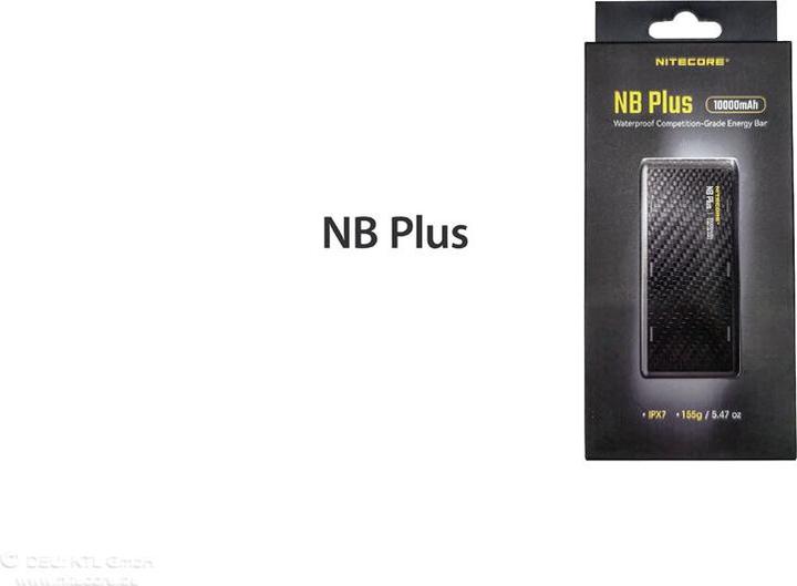 Actual product image Nitecore NB Plus 10000mAh Waterproof Energy Bar Powerbank (10000 mAh, 22.50 W)