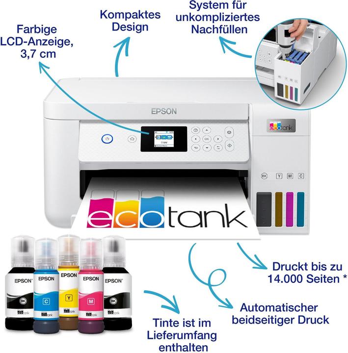 Image du produit Epson EcoTank ET-2856 (Réservoir d'encre, Couleur)