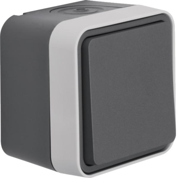Hager Grigio Wnc020, Pulsante + Interruttore,