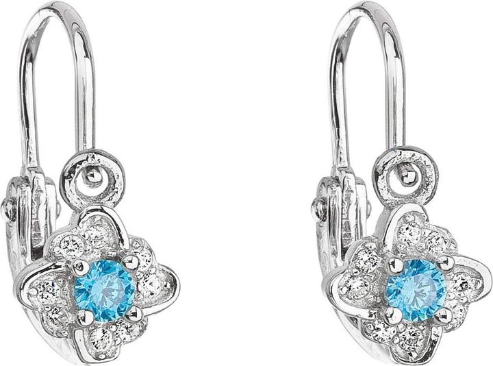 Produktbild Evolution Group Silver childrenÂ's earrings withue zircons 11175.3 for kids