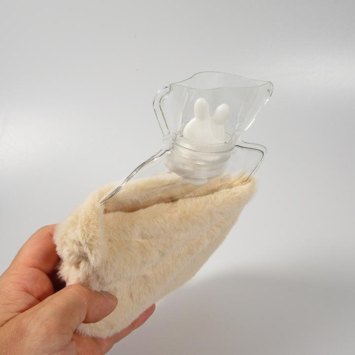 Produktbild PhoneLook Kleine mini Wärmeflasche mit niedlicher Hasen Hülle mit weichem Fell t (1 l)