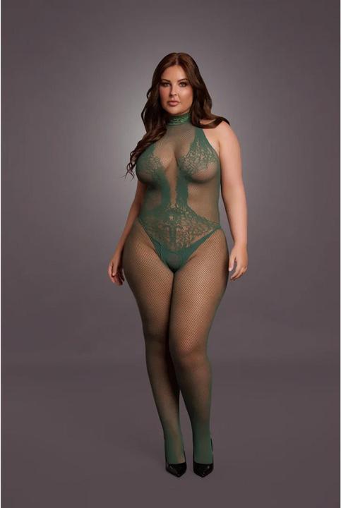 Actual product image Le Désir Fishnet and Lace Bodystocking - Queen Size (3XL, 4XL, XL, XXL)