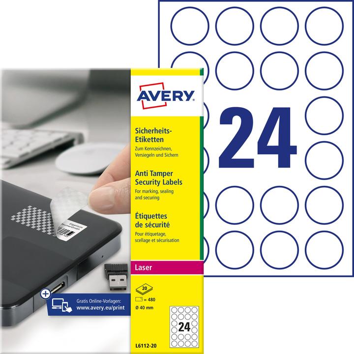 Image du produit Avery Étiquettes de sécurité