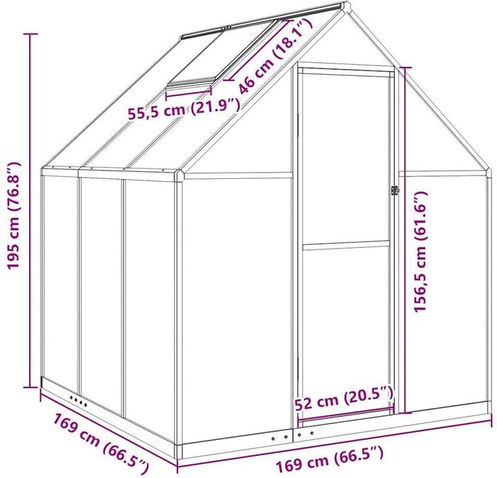 Produktbild vidaXL Gewächshaus