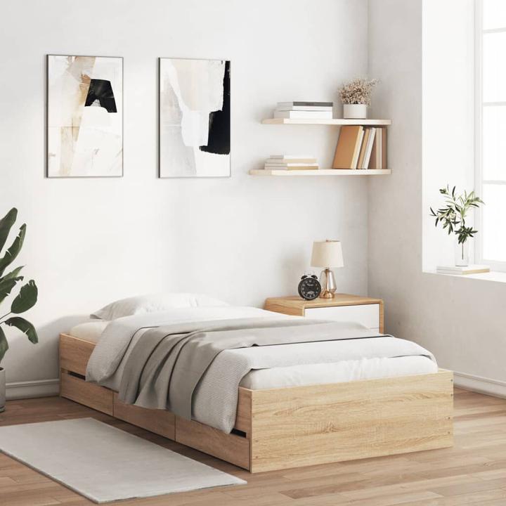 VidaXL Cadre de lit avec tiroirs 90 x 200cm