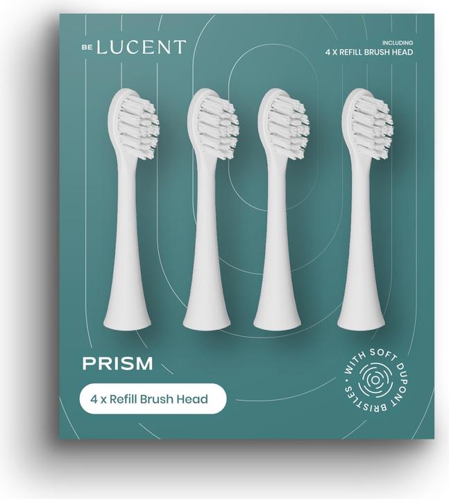 Actual product image Be Lucent Prism Bürstenköpfe - Ersatzbürsten (4 Stück, weiss) (4x)