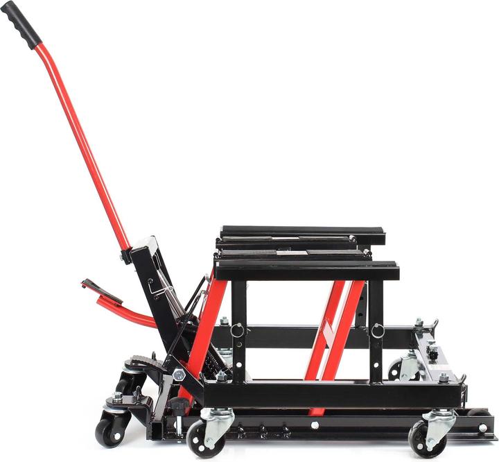 Produktbild Wiltec Set 680kg Motorradheber Montageständer ATV Quad + Montagebock mit Rädern