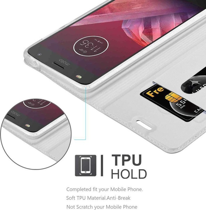 Actual product image Cadorabo Book Classy Style Cover (Motorola Moto Z2)