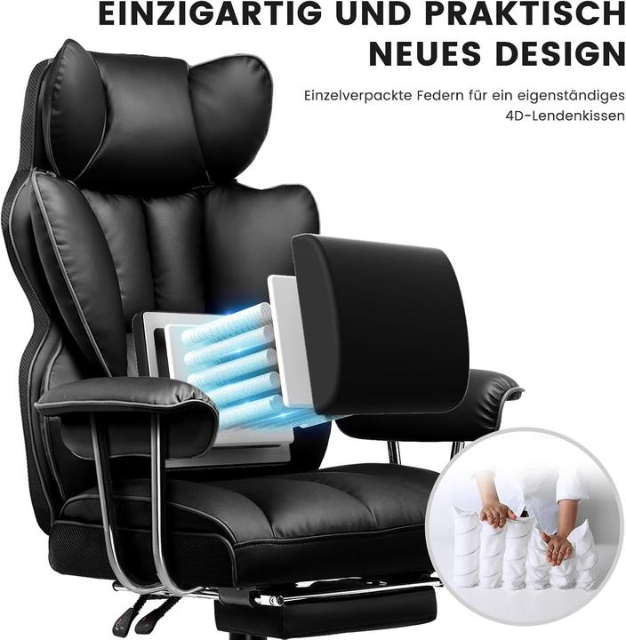 Image du produit Gtplayer Ergonomischer Gaming Stuhl GT200 mit Fussstütze