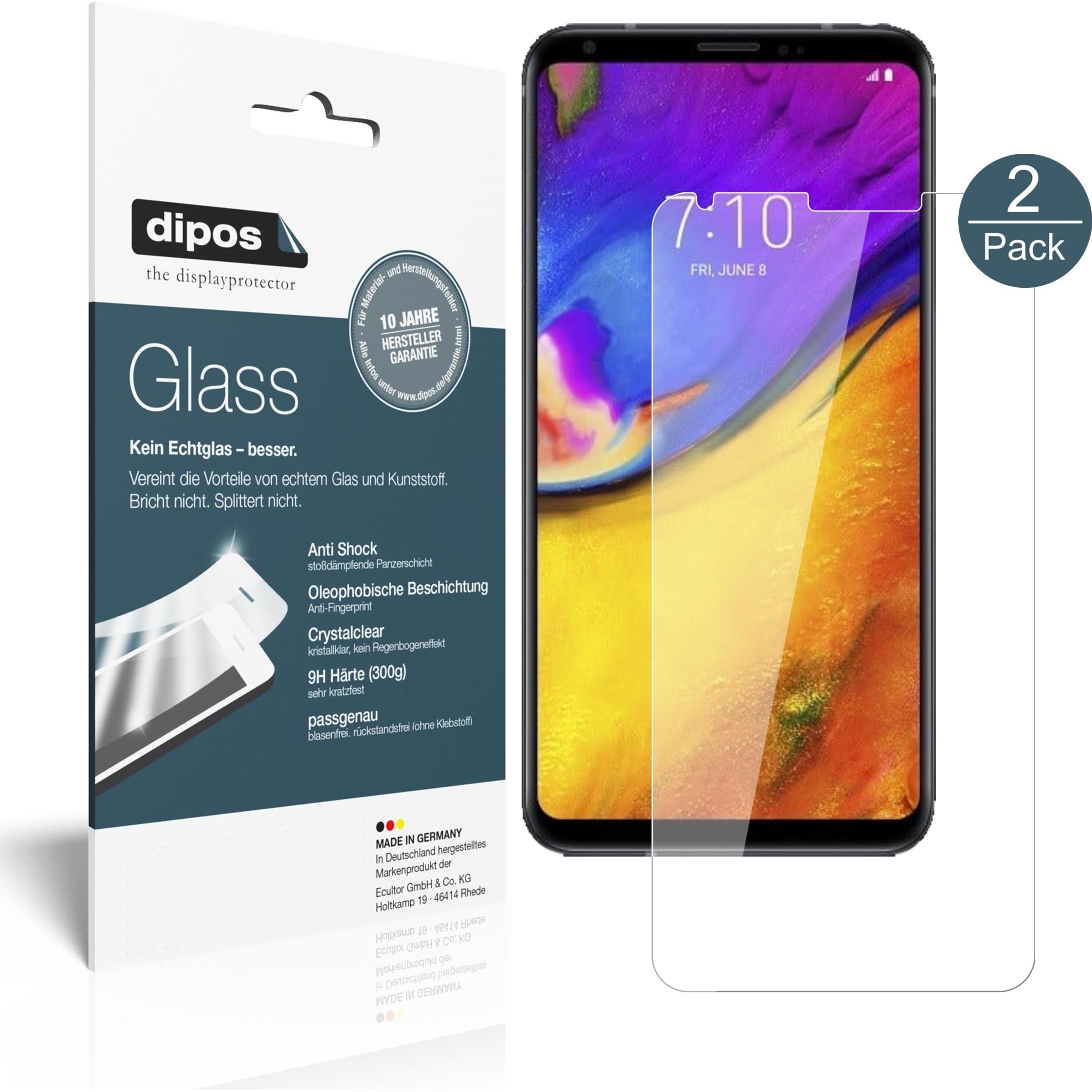 Dipos Displayschutz Anti-Shock (2 Stück, LG V35 ThinQ), Smartphone Schutzfolie, Transparent