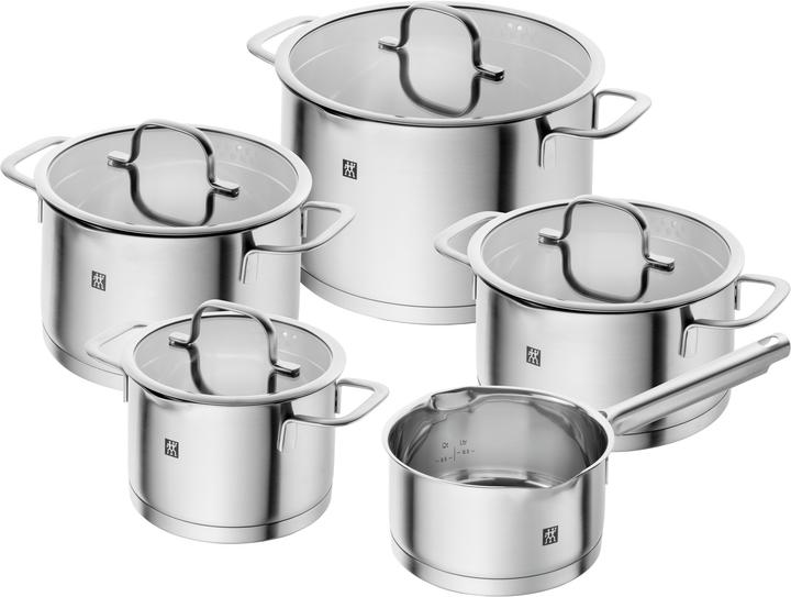 Zwilling 1009154 TrueFlow Cookware Set (Pan set + pot set, Stainless steel, 24 x 37 cm)