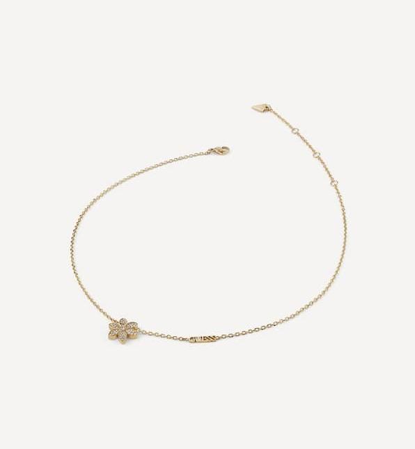 Immagine prodotto Guess Bella collana di fiori di loto bianchi placcati in oro JUBN04146JWYGT/U (40 - 45 cm)