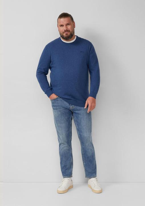 Produktbild s.Oliver Strickpullover Baumwollpullover mit Logo-Stickerei (3XL)