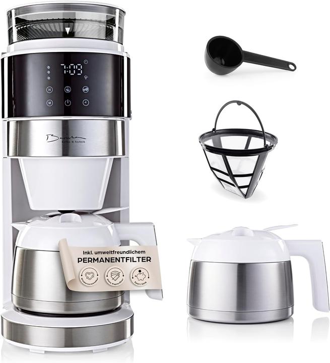 Actual product image Barista Kaffee & Technik Coffee Maker with Digital Touch Display, Grinder, and Thermal Carafe