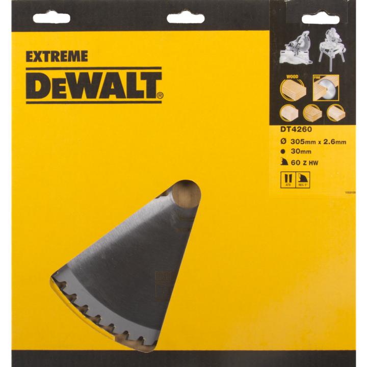 Productafbeelding DeWalt EXTREME ® Stationair Cirkelzaagblad DT4260hits en doorsneden
