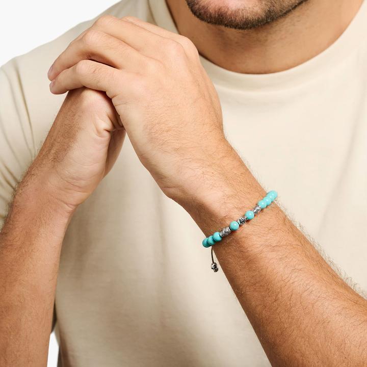 Immagine prodotto Thomas Sabo Bracciale teschio turchese (22 cm, Argento 925)