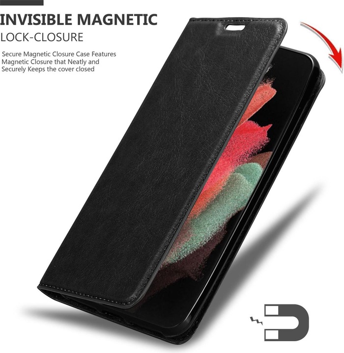 Actual product image Cadorabo Book Invisible Magnet Cover (Samsung Galaxy S21 Ultra)