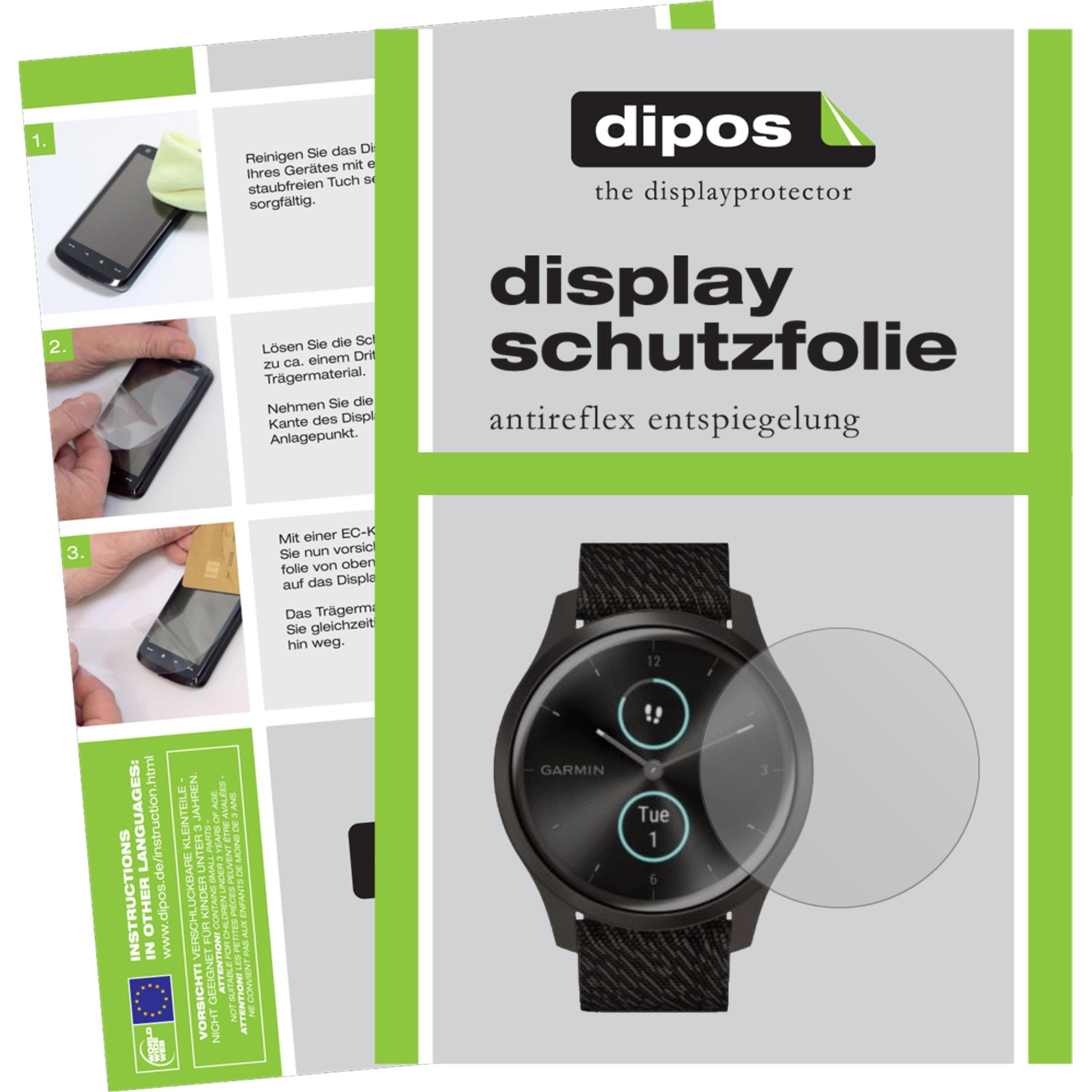 Dipos Displayschutzfolie Antireflex, Smartwatch Schutzfolie, Transparent