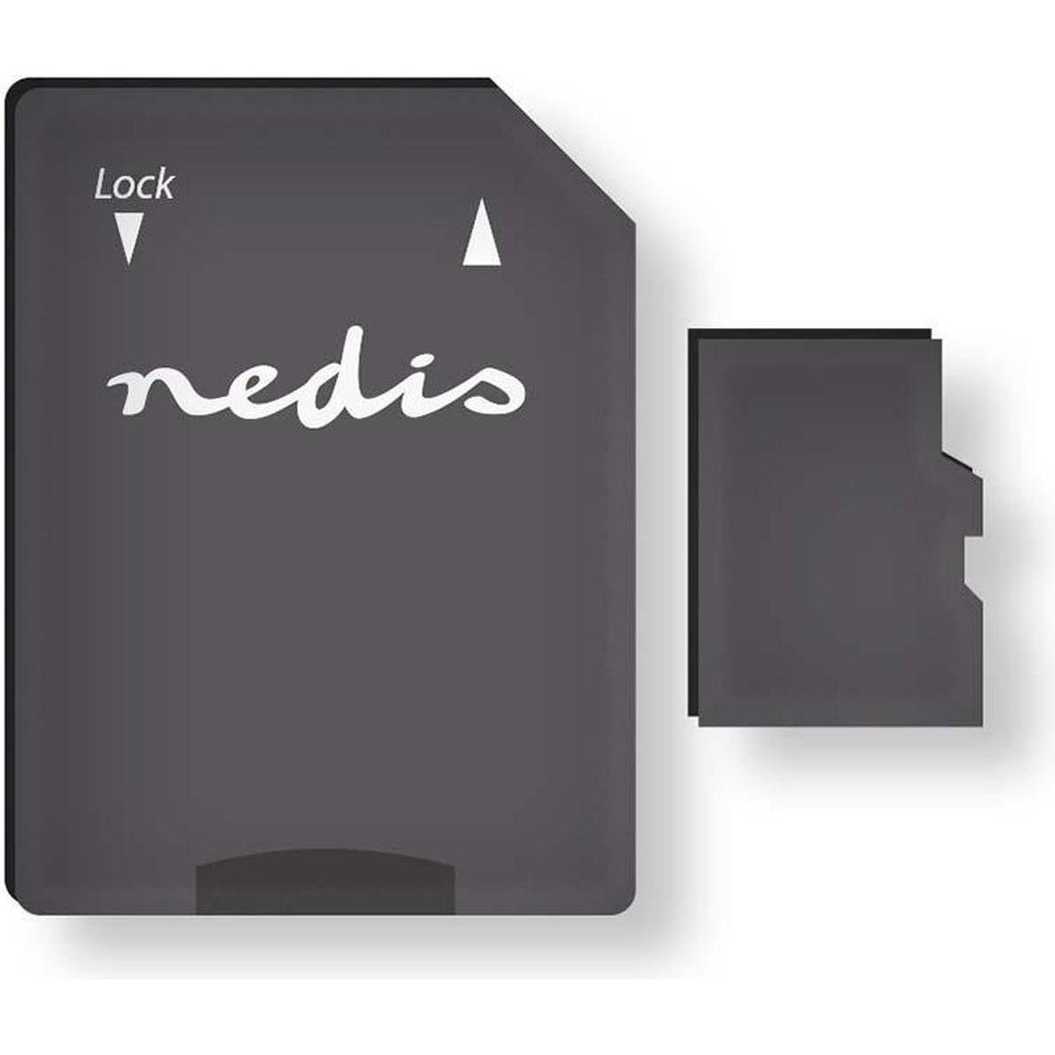 Nedis Scheda di memoria microSDH C 32 GB. (32 GB, microSDHC, U3, UHS-I), Scheda di memoria, Nero
