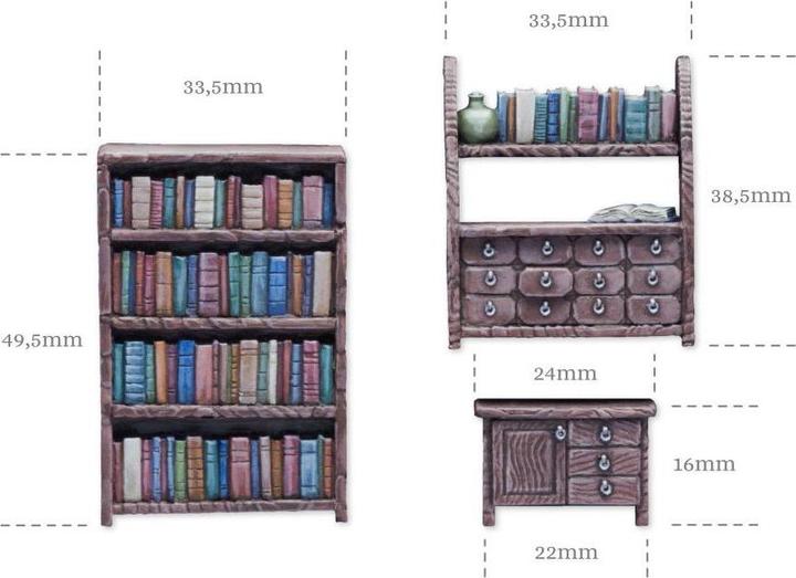 Produktbild Tabletop-Art Dekoration Bücherregal / Kommode Set 3 Teile (Kunststoff)