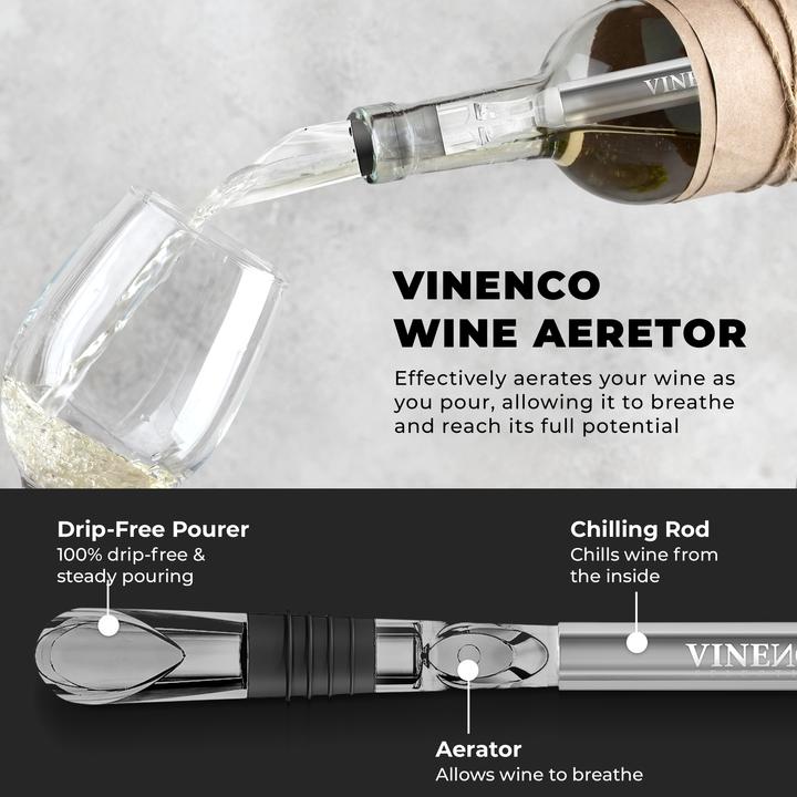 Actual product image Vinenco Weinkühler-Set mit 2 Kühlstäben (Wine aerator)