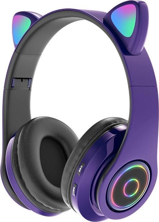 Produktbild OEM Bluetooth-Kopfhörer B39 Katzenohren Lila/Violett
