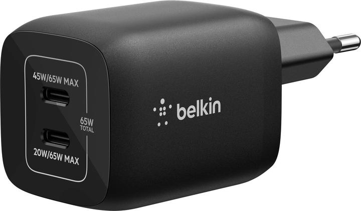 Immagine prodotto Belkin Gaming USB-C Ladegerät 65 Watt, GaN schwarz ENA007kqBK (65 W, 2 porte)