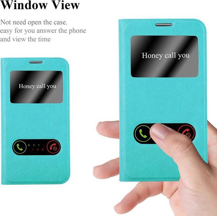 Actual product image Cadorabo Book with View double window cover (Samsung Galaxy Note 3 Neo)