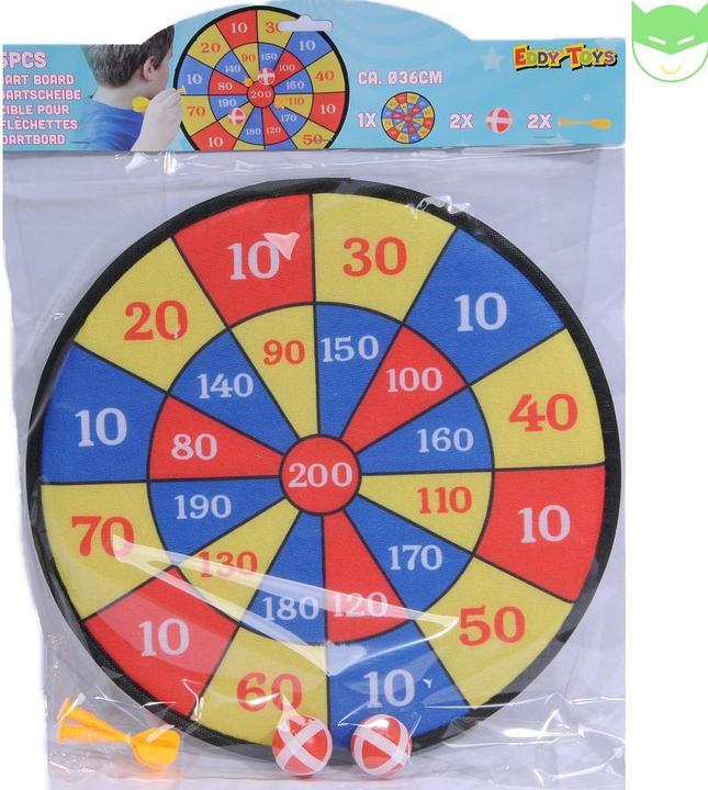 Actual product image Eddy Toys Dartboard with velcro balls and darts