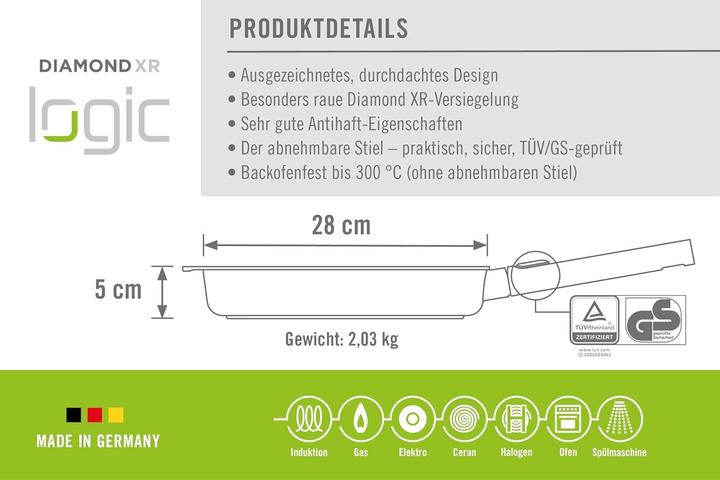 Image du produit Woll 1528PLCI Pro Logic Induction, poêle en fonte (Poêle à frire, Fonte)