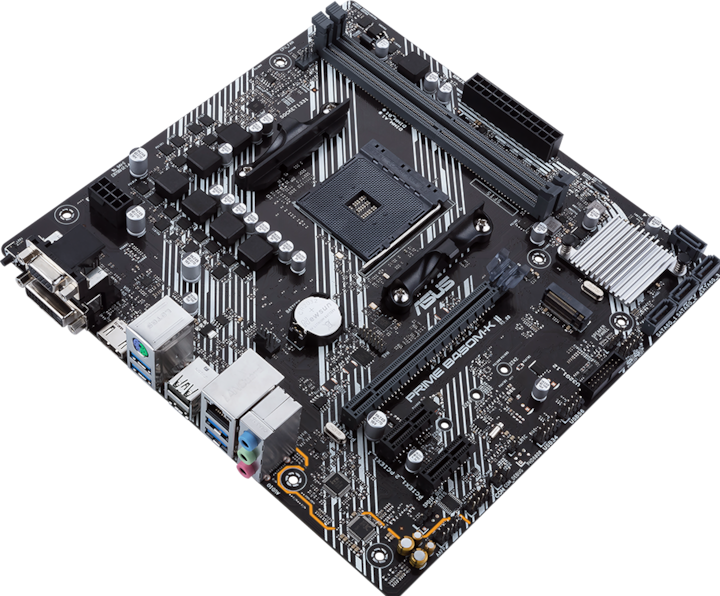Actual product image ASUS PRIME B450M-K II (AM4, AMD B450, mATX)