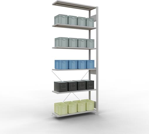 Actual product image Schulte Lagertechnik MULTIplus85 boltless bay system with cross brace