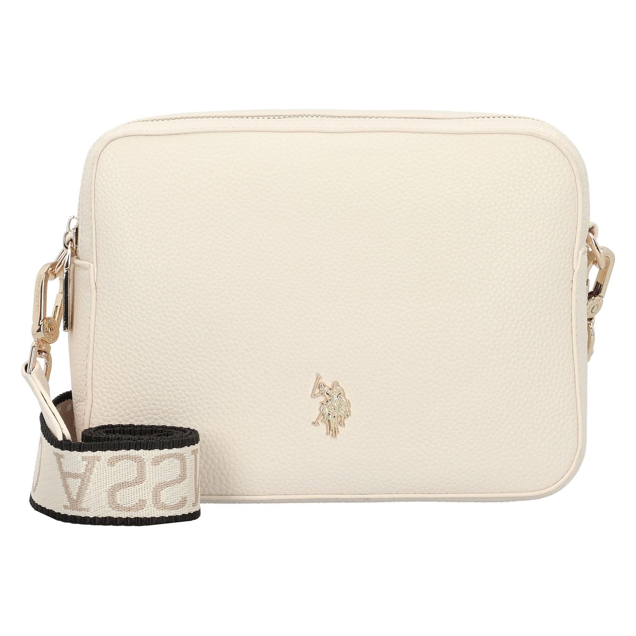 U.S. Polo, Damen, Handtasche, Mansion Umhängetasche 23.5 Cm, Beige, Weiss