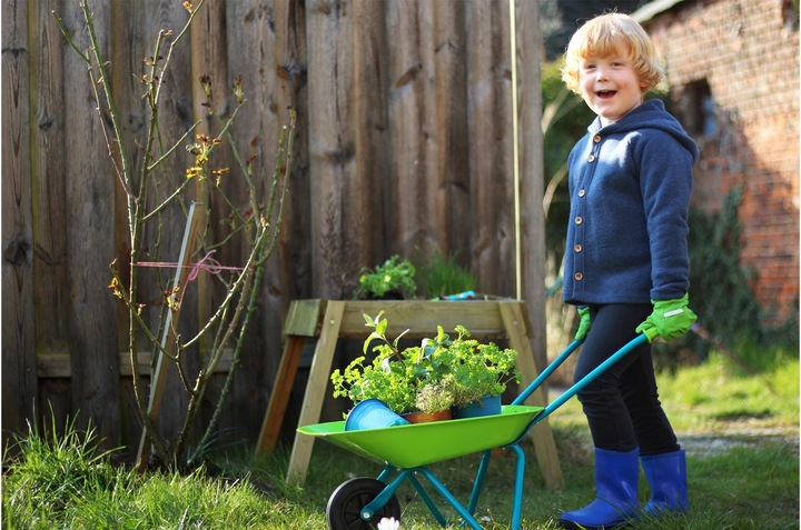 Actual product image small foot Large garden set with wheelbarrow