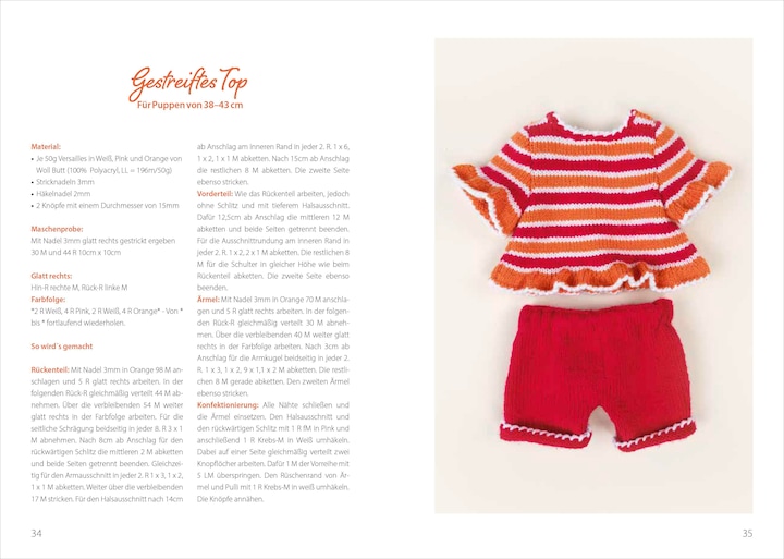 Produktbild Niedliche Puppenkleidung stricken