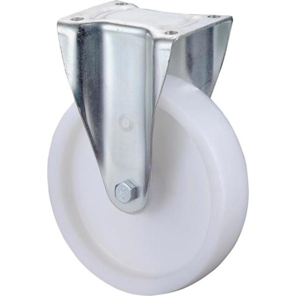 BS Rollen, Möbelrollen, Schwerlast-Bockrolle Rad-Ø 125 mm Tragfähigkeit 600 kg Kunststoff Platte L138xB110 mm