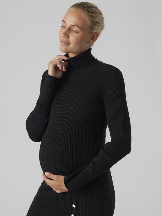 Produktbild Vero Moda Maternity VMMABA BUTTON LS ROLLNECK DRESS GA Strickkleid (XL)