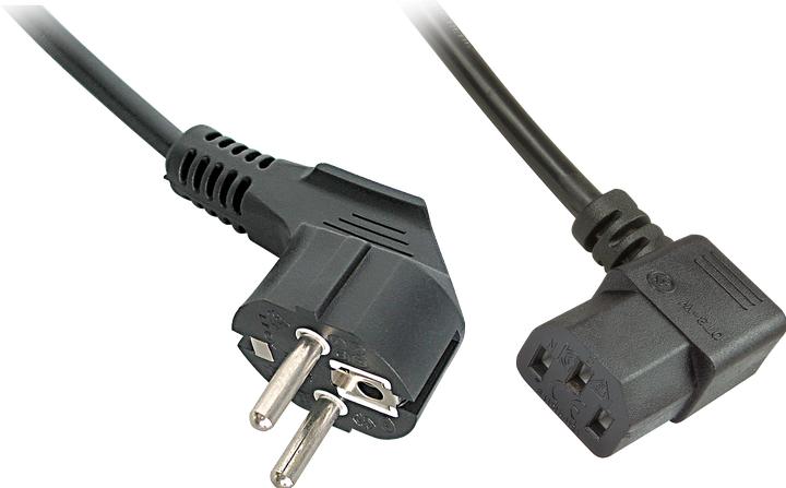Image du produit Lindy Câble d'alimentation 2m coudé IEC Schuko à C13 (2 m)