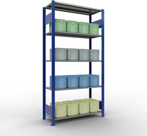 Immagine prodotto Schulte Lagertechnik Sistema di scaffalature di base senza viti MULTIplus150 con ripiani di lunghezza