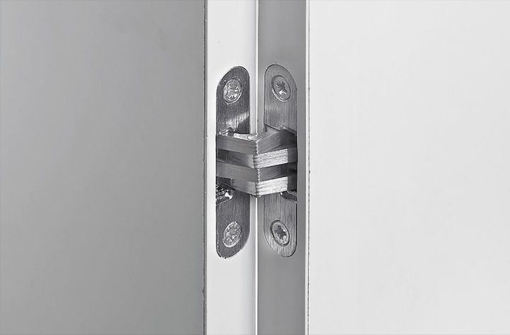 Produktbild Hettich Einfrässcharnier Türdicke 35 - 50 mm Edelstahl Optik gebürstet