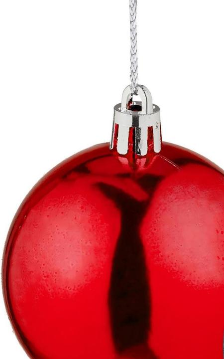 Image du produit Relaxdays - Weihnachtskugeln 100er Set, Rot/ Silber, 7 x 6 cm (100 -pièce)