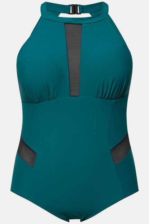Produktbild Ulla Popken Badeanzug, Neckholder, Softcups, Mesh-Einsatz (50)